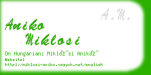 aniko miklosi business card